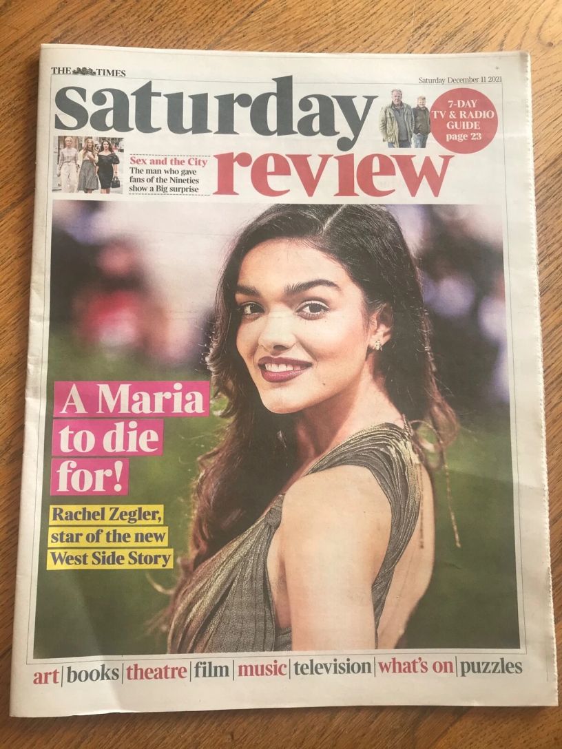 TIMES SATURDAY REVIEW magazine side cover 11 December 2021