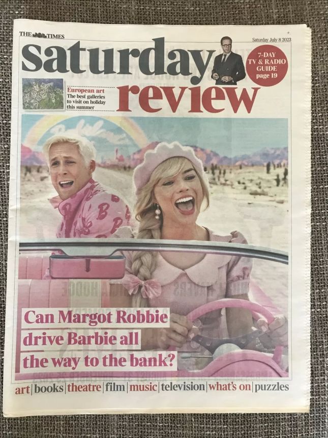 TIMES SATURDAY REVIEW magazine side cover 8 July 2023