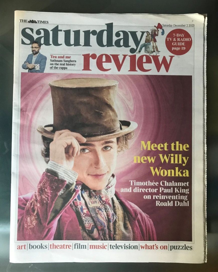 TIMES SATURDAY REVIEW magazine side cover 2 December 2023