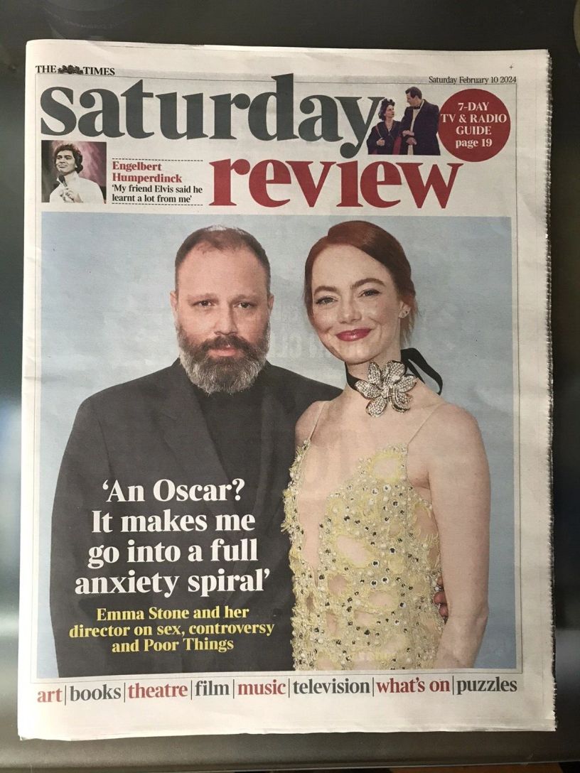 TIMES SATURDAY REVIEW magazine side cover 10 February 2024