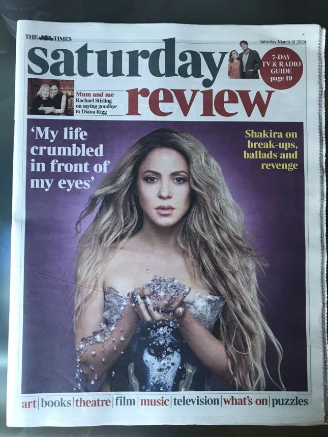 TIMES SATURDAY REVIEW magazine side cover 16 March 2024