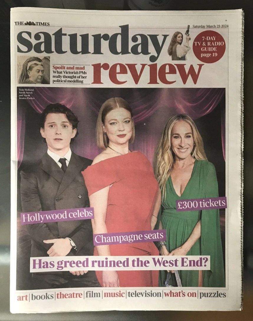 TIMES SATURDAY REVIEW magazine side cover 23 March 2024