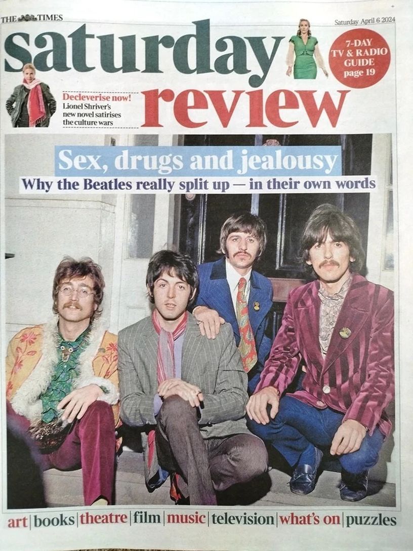 TIMES SATURDAY REVIEW magazine side cover 6 April 2024
