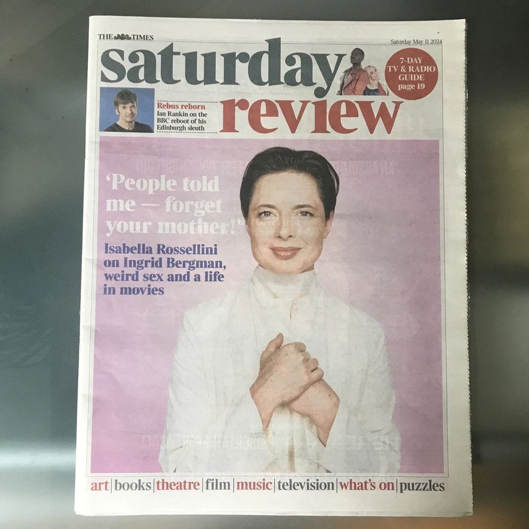 TIMES SATURDAY REVIEW magazine side cover 11 May 2024