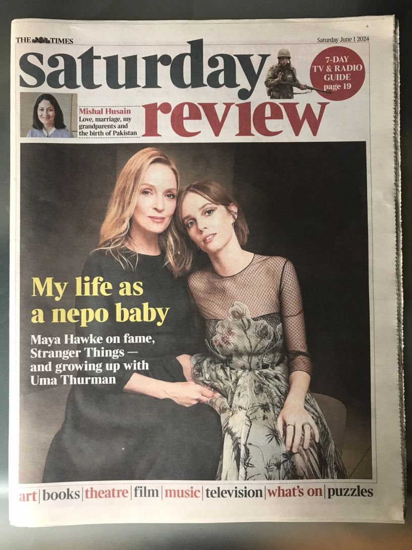 TIMES SATURDAY REVIEW magazine side cover 1 June 2024