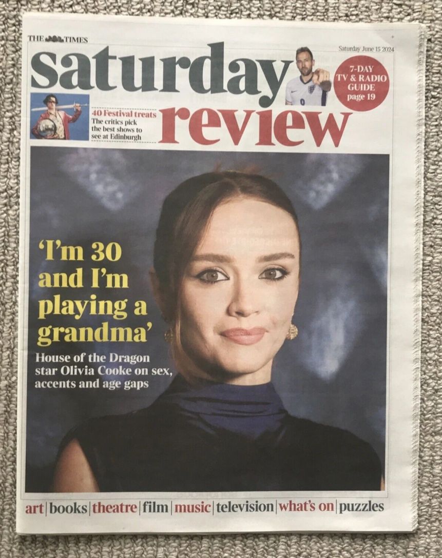TIMES SATURDAY REVIEW magazine side cover 15 June 2024