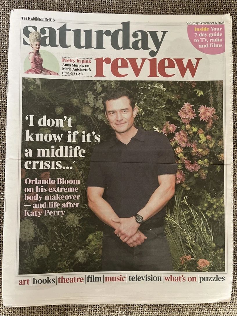 TIMES SATURDAY REVIEW magazine side cover 6 September 2025