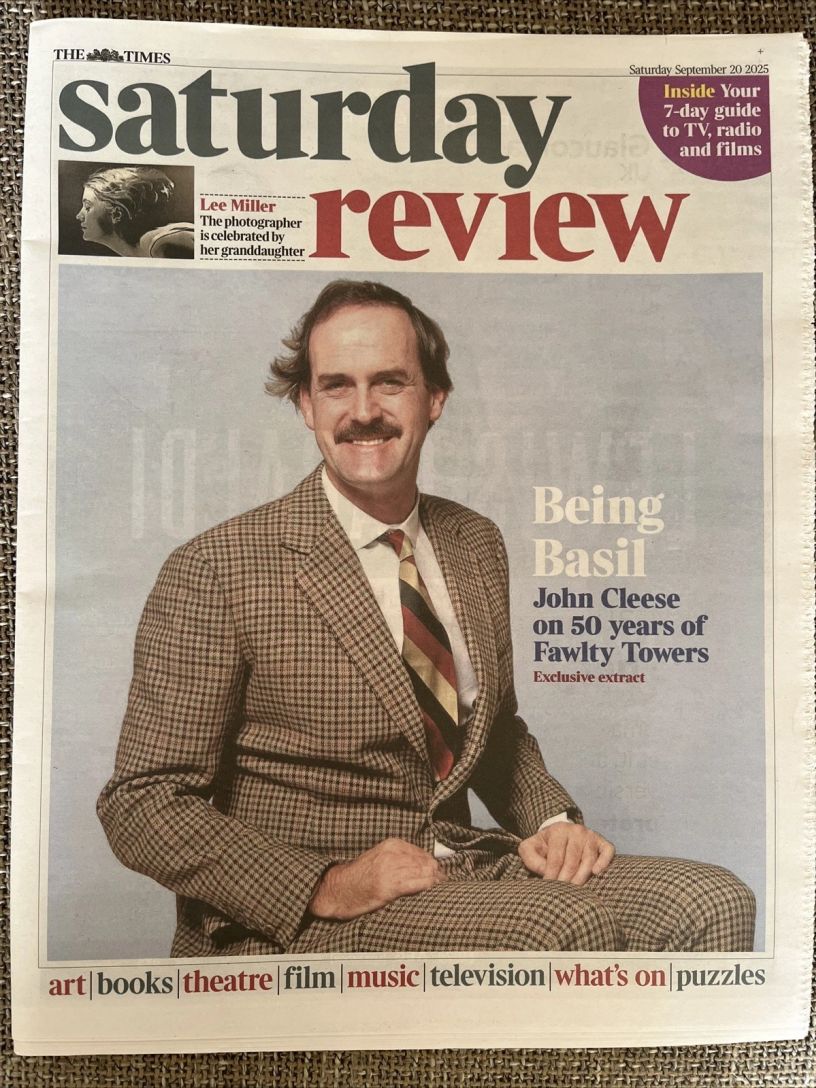 TIMES SATURDAY REVIEW magazine side cover 20 September 2025
