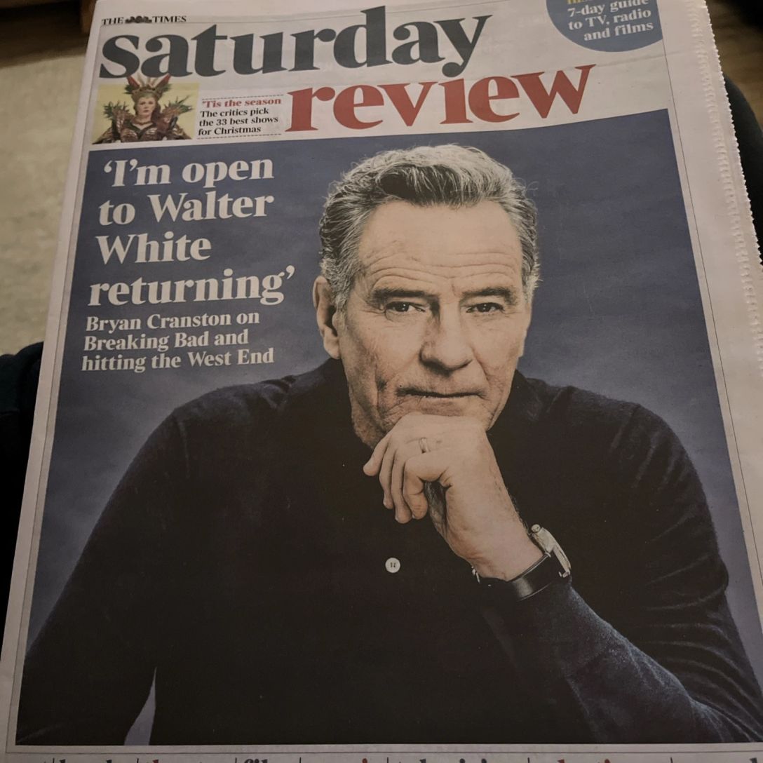 TIMES SATURDAY REVIEW magazine side cover 1 November 2025