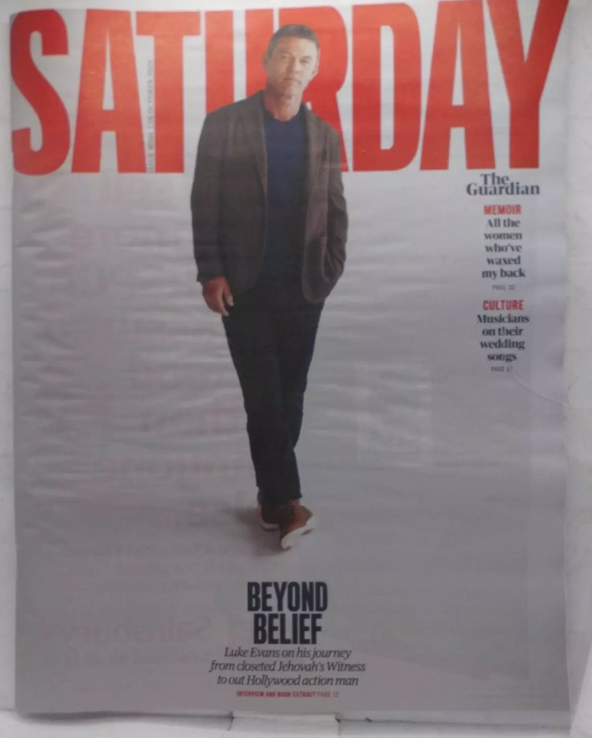 GUARDIAN SATURDAY magazine side cover 26 October 2024