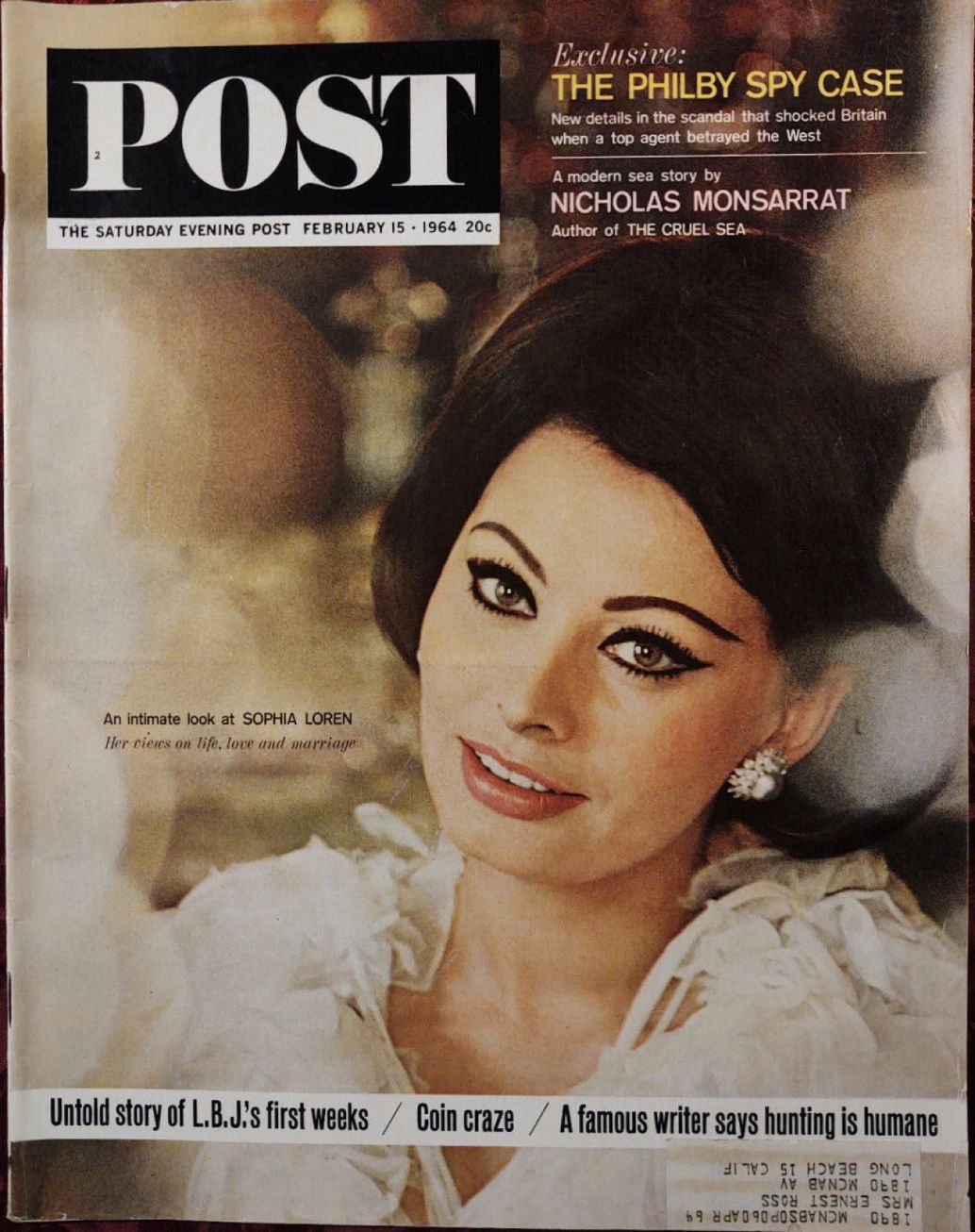 SATURDAY EVENING POST magazine side cover 15 February 1964
