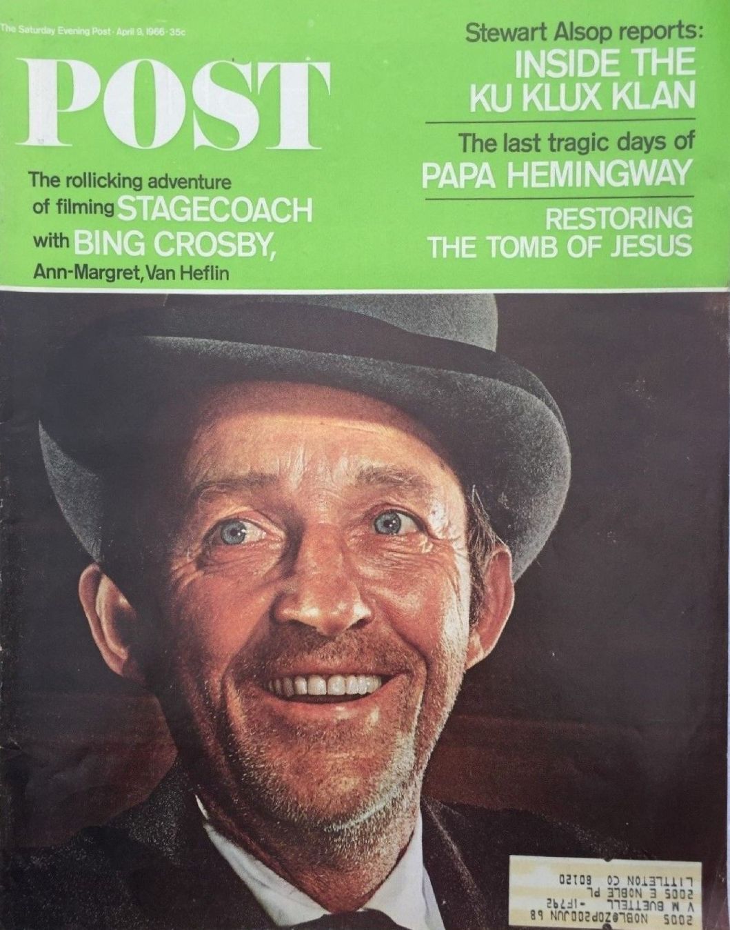 SATURDAY EVENING POST magazine side cover 9 April 1966