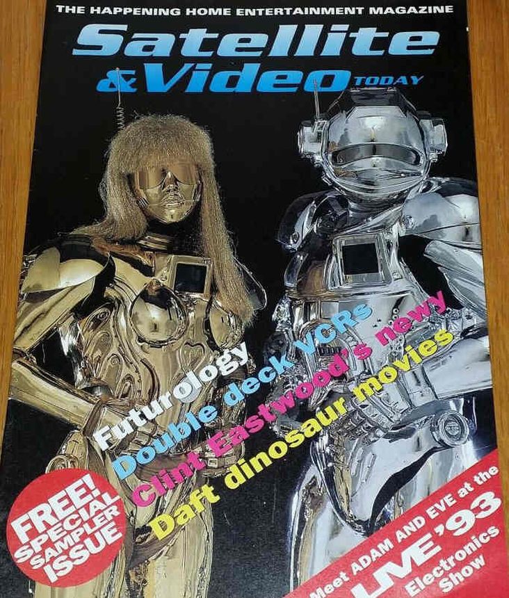 SATELLITE AND VIDEO TODAY magazine side cover  September 1993