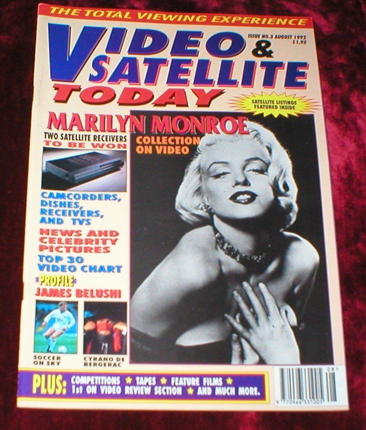 SATELLITE AND VIDEO TODAY magazine side cover Issue 3 August 1992