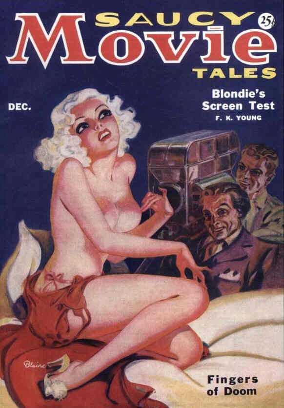 SAUCY MOVIE TALES magazine side cover  Vol 1 # 3 December 1935