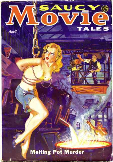 SAUCY MOVIE TALES magazine side cover April 1936