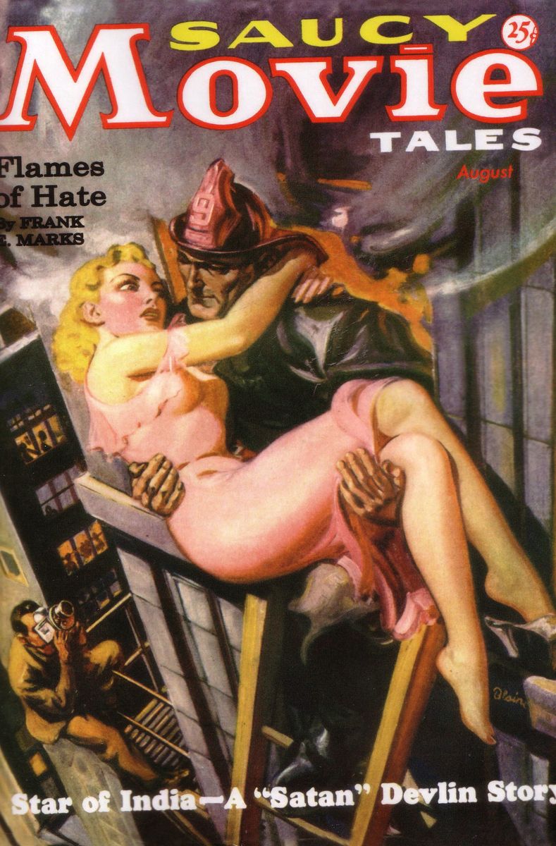 SAUCY MOVIE TALES magazine side cover August 1936