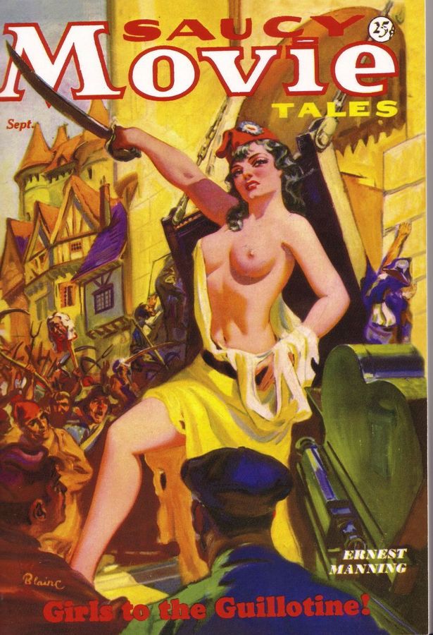 SAUCY MOVIE TALES magazine side cover September 1936