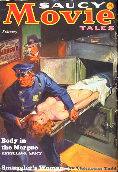 SAUCY MOVIE TALES magazine side cover  Vol 3 # 4 February 1937