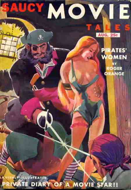 SAUCY MOVIE TALES magazine side cover  Vol 4 # 2 August 1937