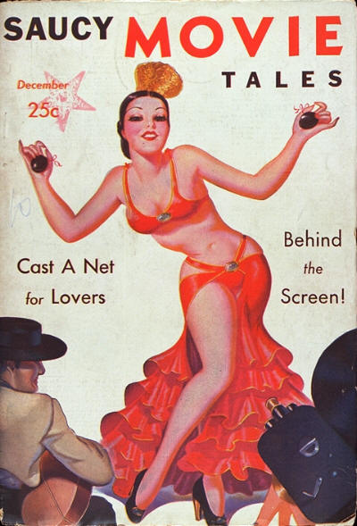 SAUCY MOVIE TALES magazine side cover  Vol 4 # 4 December 1937