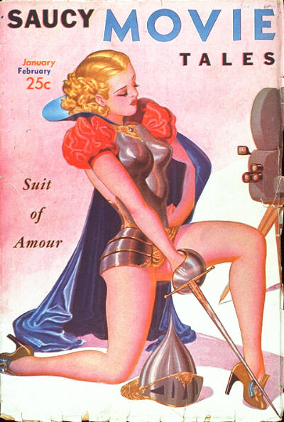 SAUCY MOVIE TALES magazine side cover January/February 1938