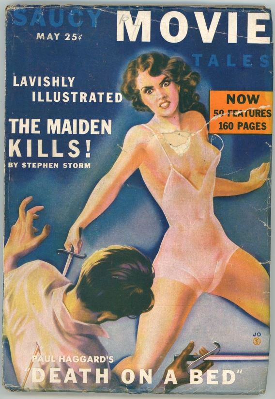 SAUCY MOVIE TALES magazine side cover  Vol 3 # 6 May 1937