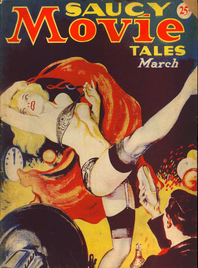 SAUCY MOVIE TALES magazine side cover March 1939