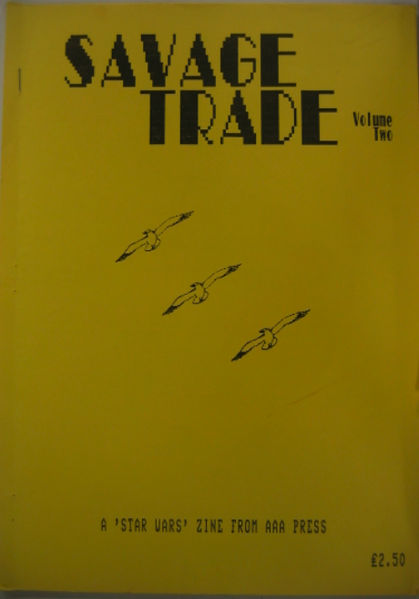 SAVAGE TRADE magazine side cover Issue 2 November 1989