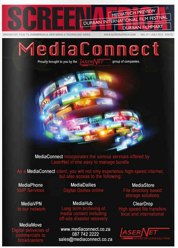 SCREEN AFRICA magazine side cover July 2015