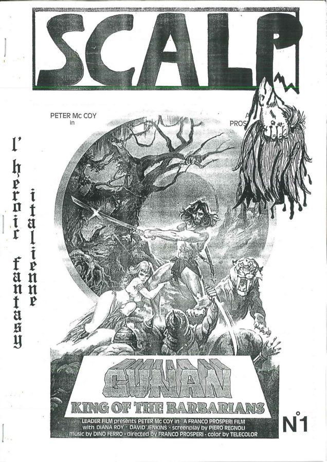 SCALP magazine side cover Issue 1  April 1990