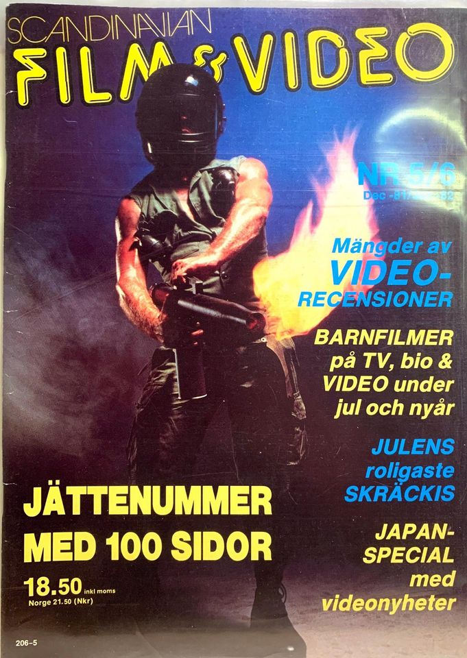 SCANDINAVIAN FILM AND VIDEO magazine side cover Issue 5-6  December 1981