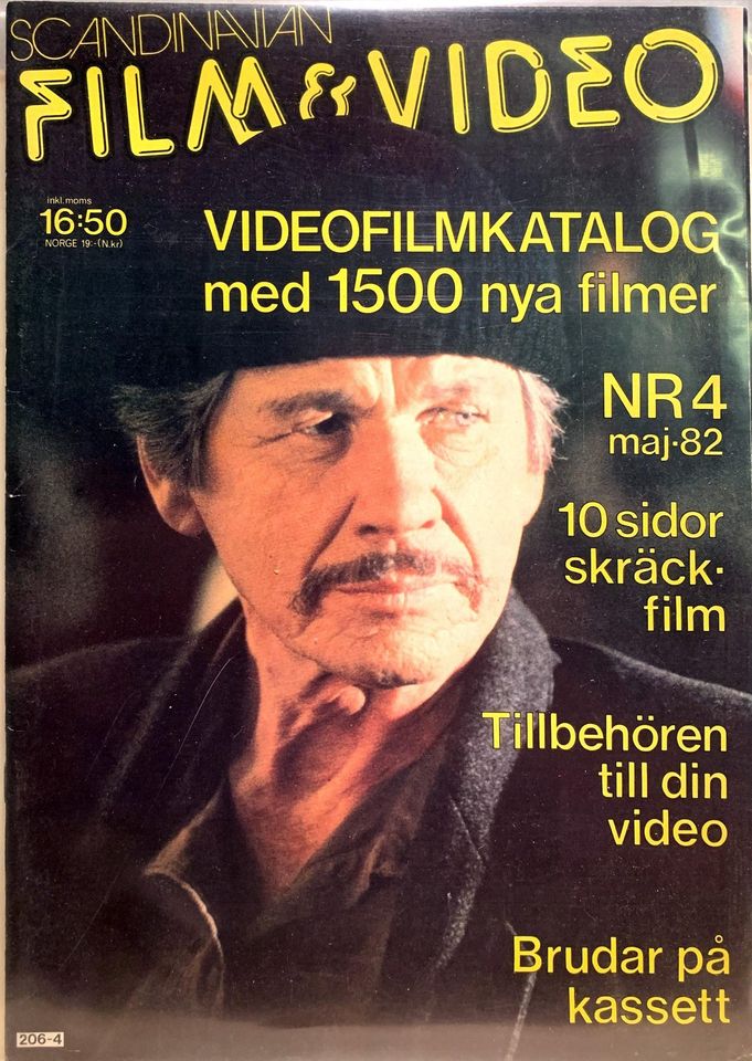 SCANDINAVIAN FILM AND VIDEO magazine side cover Issue 4  May 1982
