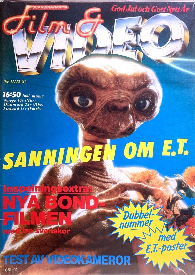 SCANDINAVIAN FILM AND VIDEO magazine side cover Issue 11-12   1982