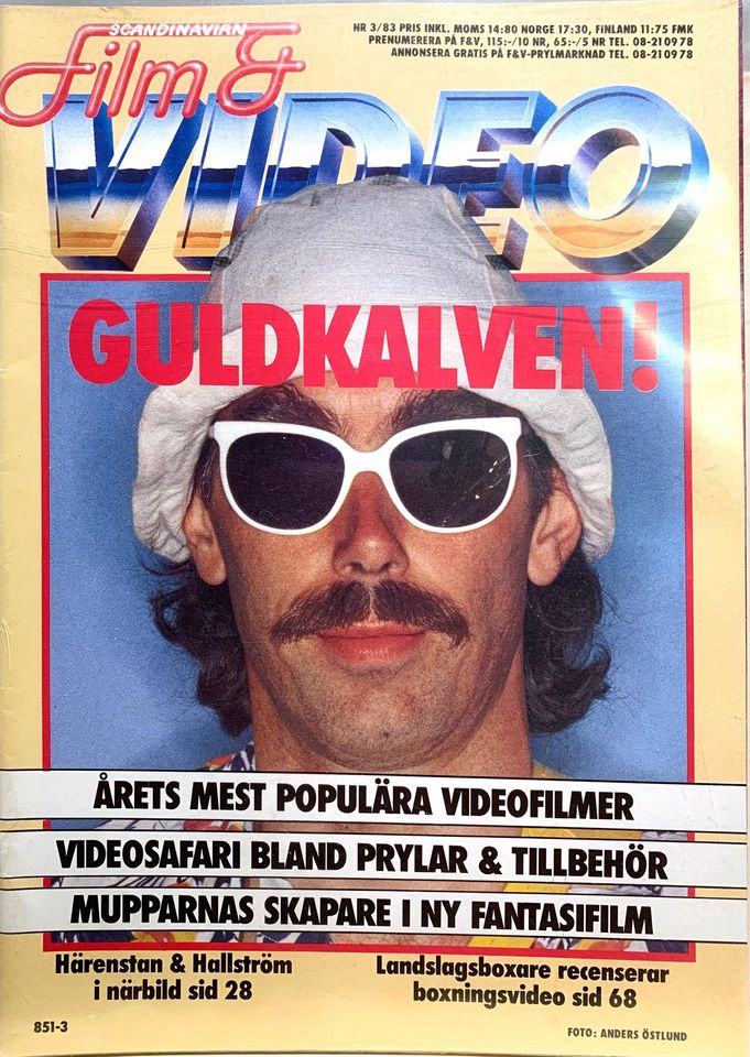 SCANDINAVIAN FILM AND VIDEO magazine side cover Issue 3   1983