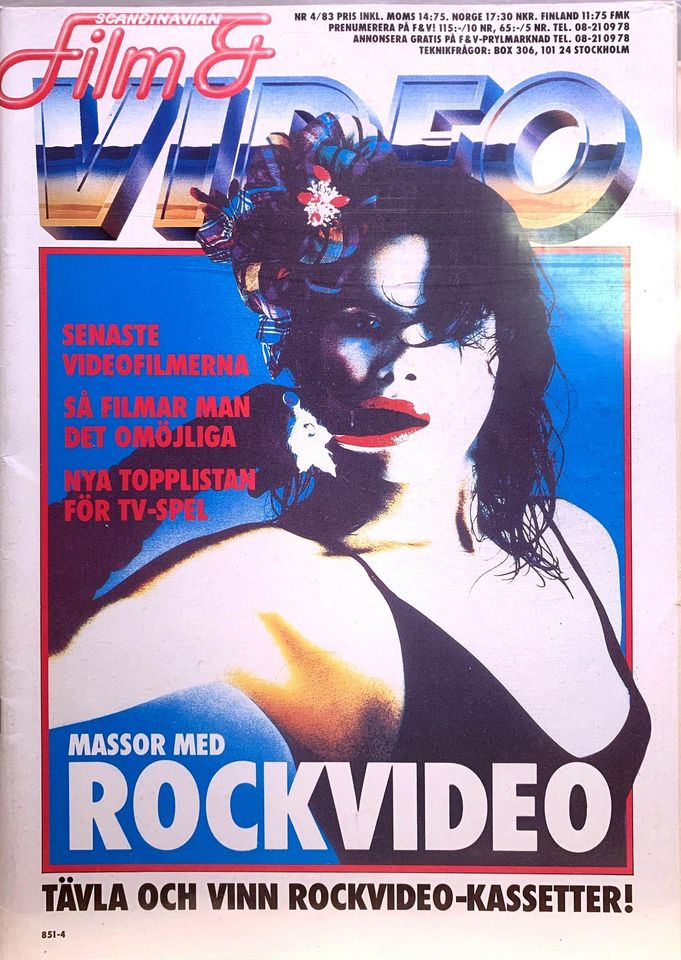 SCANDINAVIAN FILM AND VIDEO magazine side cover Issue 4   1983