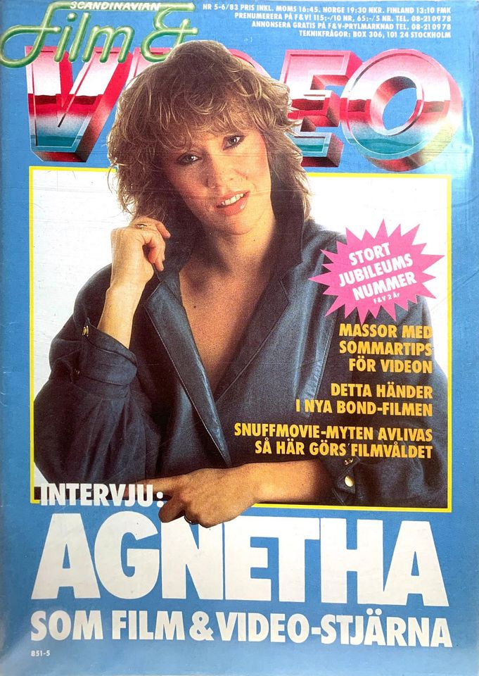 SCANDINAVIAN FILM AND VIDEO magazine side cover Issue 5-6   1983