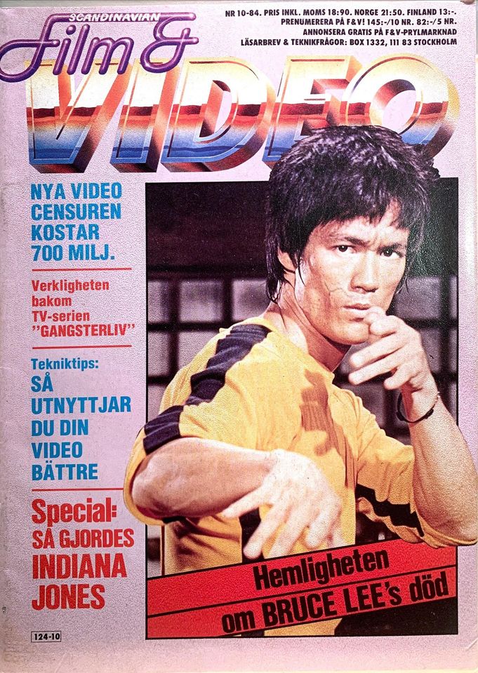 SCANDINAVIAN FILM AND VIDEO magazine side cover Issue 10   1984