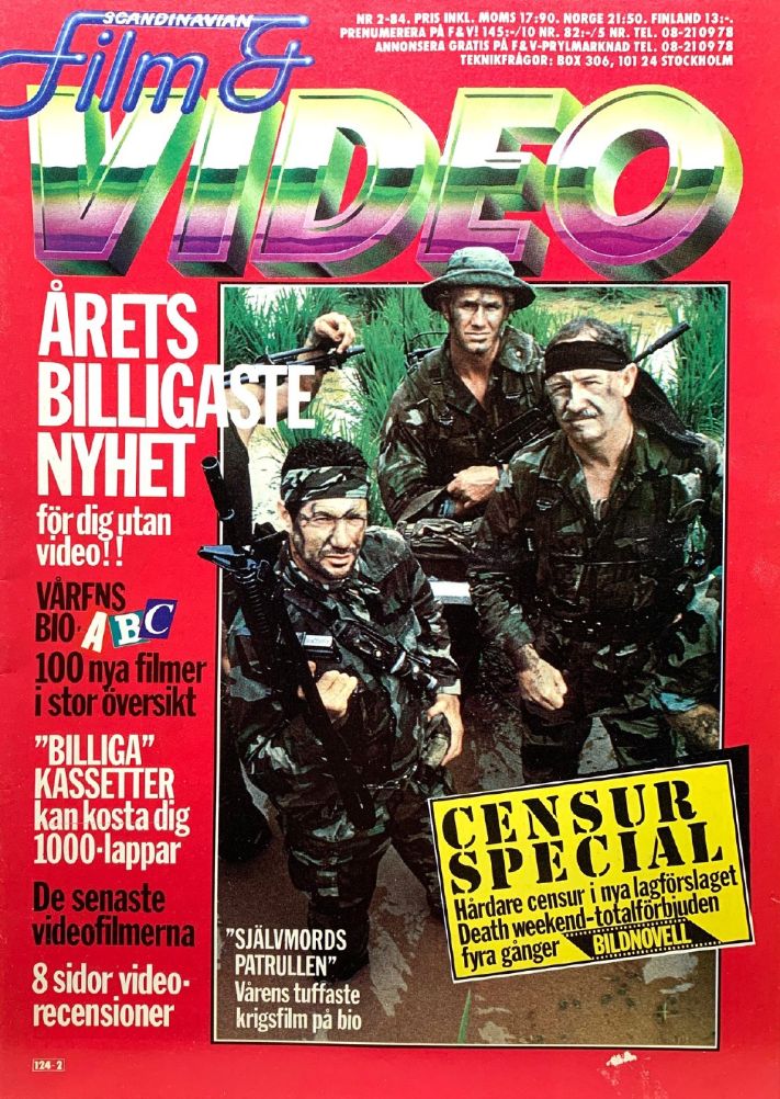 SCANDINAVIAN FILM AND VIDEO magazine side cover Issue 2   1984