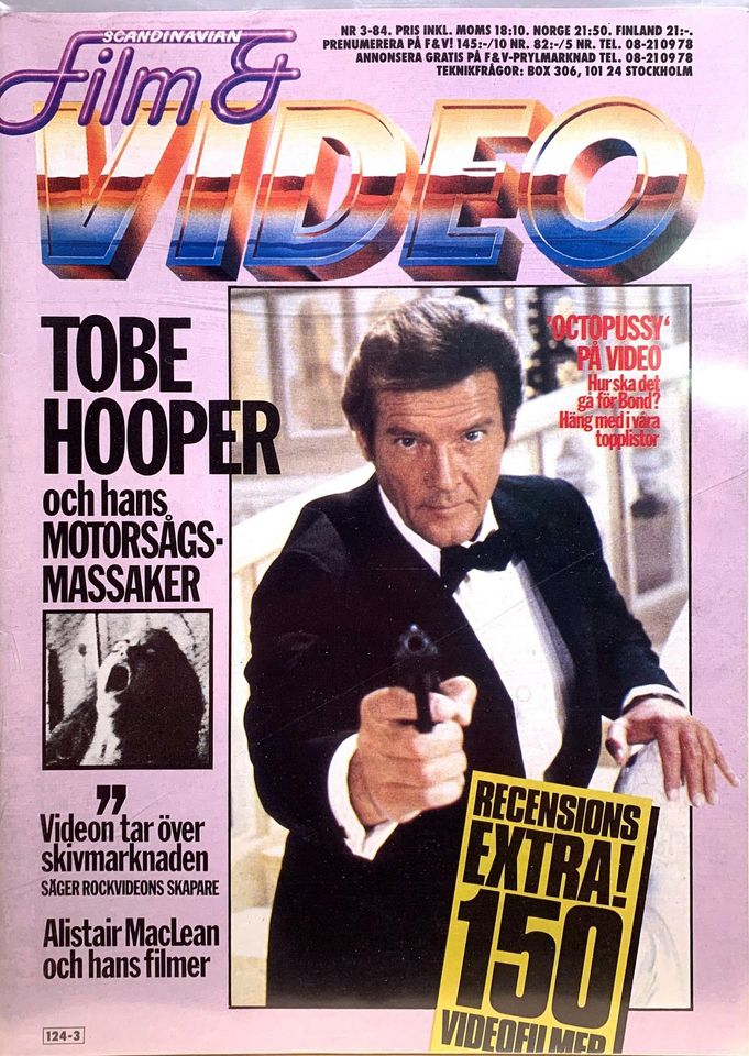 SCANDINAVIAN FILM AND VIDEO magazine side cover Issue 3   1984