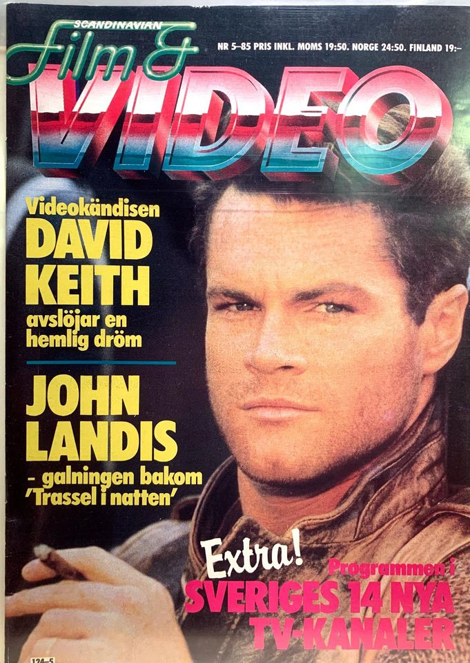 SCANDINAVIAN FILM AND VIDEO magazine side cover Issue 5   1985