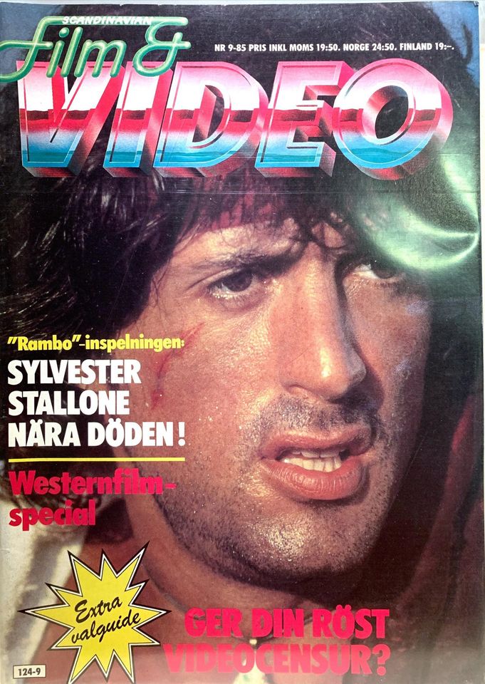 SCANDINAVIAN FILM AND VIDEO magazine side cover Issue 9   1985