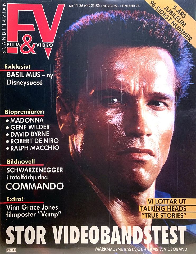 SCANDINAVIAN FILM AND VIDEO magazine side cover Issue 11   1986