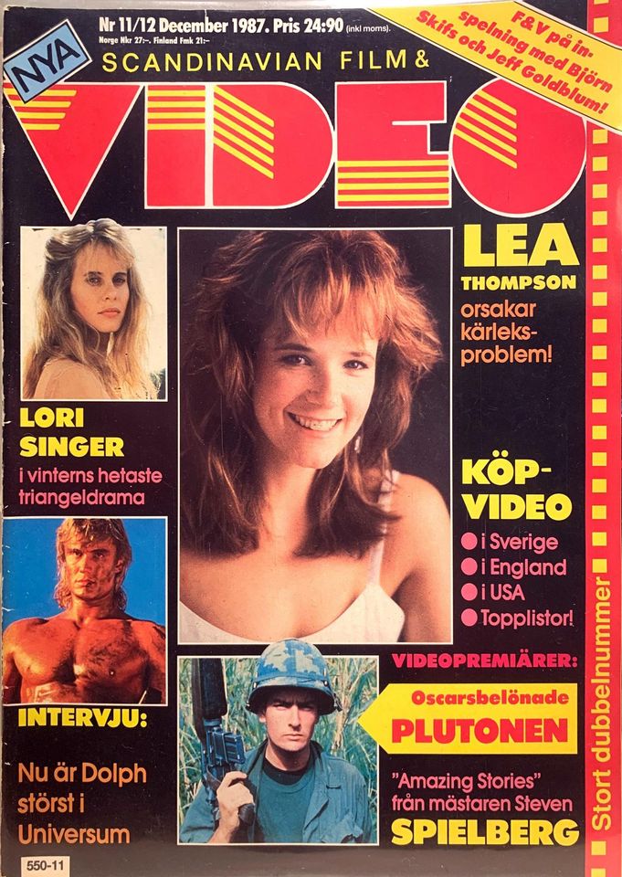 SCANDINAVIAN FILM AND VIDEO magazine side cover Issue 11-12  December 1987