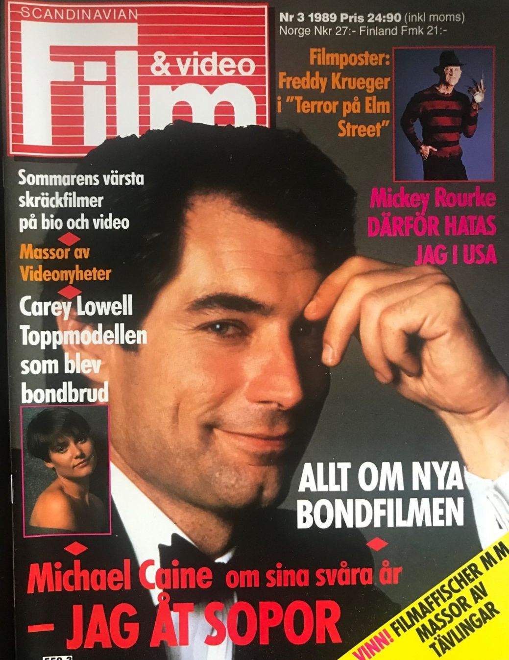 SCANDINAVIAN FILM AND VIDEO magazine side cover Issue 3   1989