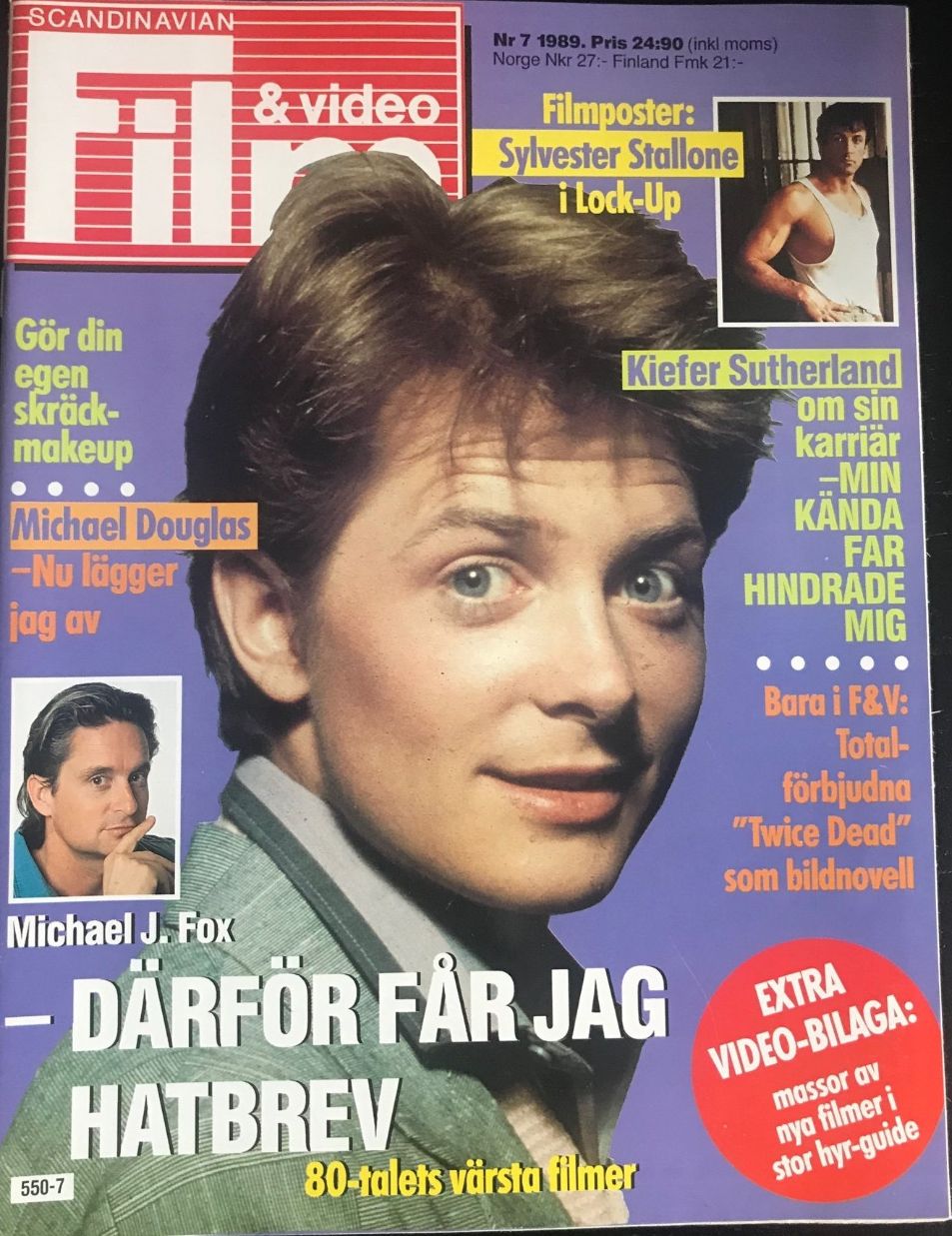SCANDINAVIAN FILM AND VIDEO magazine side cover Issue 7   1989