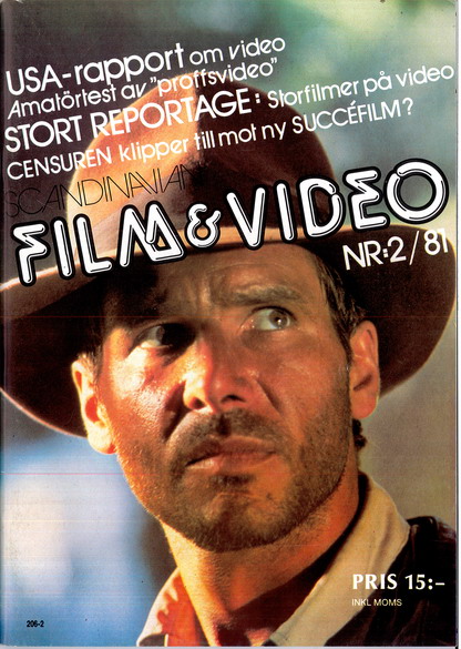 SCANDINAVIAN FILM AND VIDEO magazine side cover Issue 2   1981