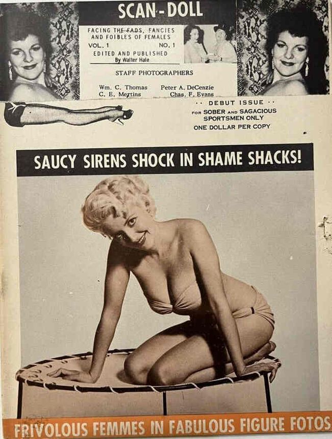 SCAN DOLL magazine side cover Issue 1   1956