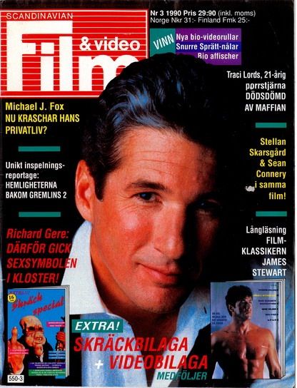 SCANDINAVIAN FILM AND VIDEO magazine side cover Issue 3   1990