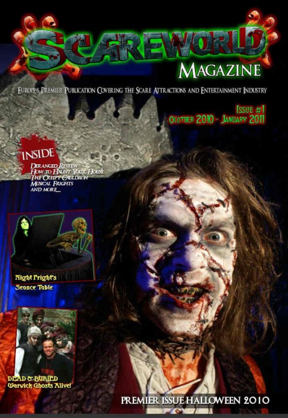 SCAREWORLD magazine side cover Issue 1 October/November/December 2010